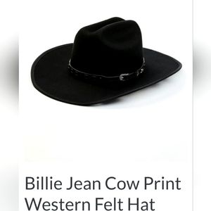 IDLEWIND womens Billie Jean Cow Print Western Felt Hat